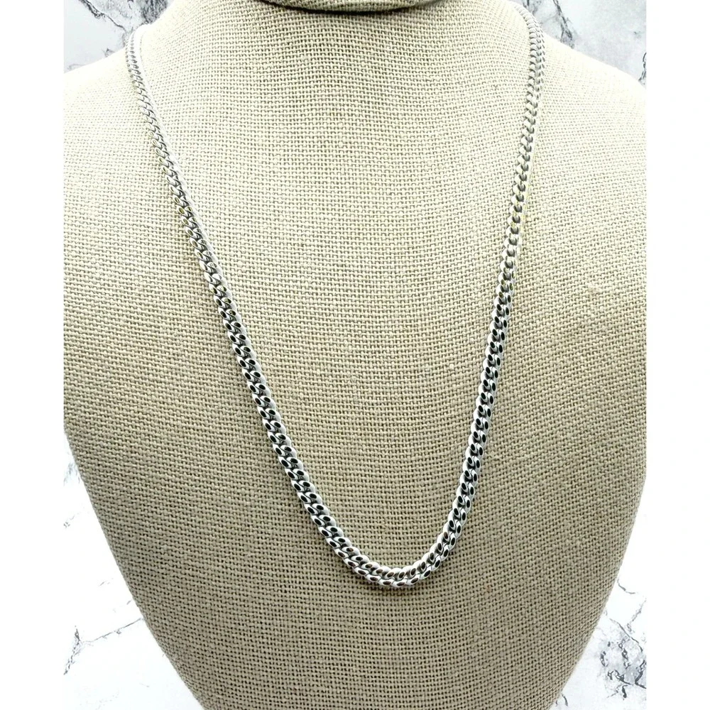 Signed‎ Japan White Chain Gold Accents Necklace 18